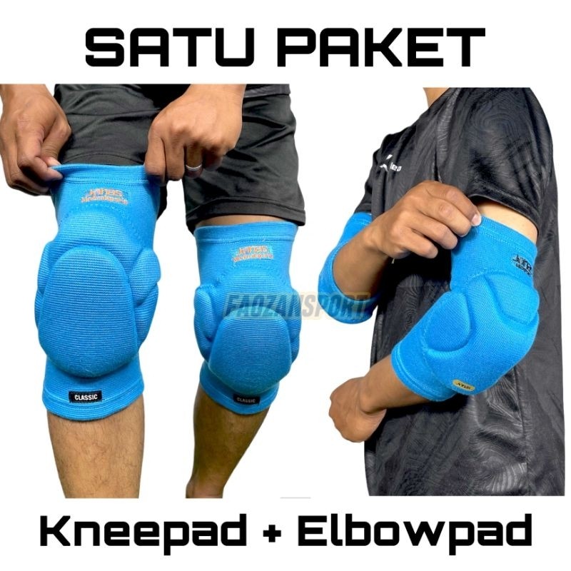 New Satu paket Kneepad dan elbow pad jonas elbow pro touch Pelindung lutut dan siku kiper futsal