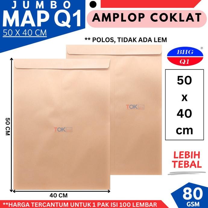 

AMPLOP COKLAT JUMBO MAP 50X40CM STOK TERBATAS