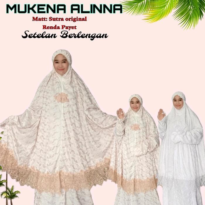 MUKENA SETELAN BERLENGAN ALINNA SUTRA ORIGINAL