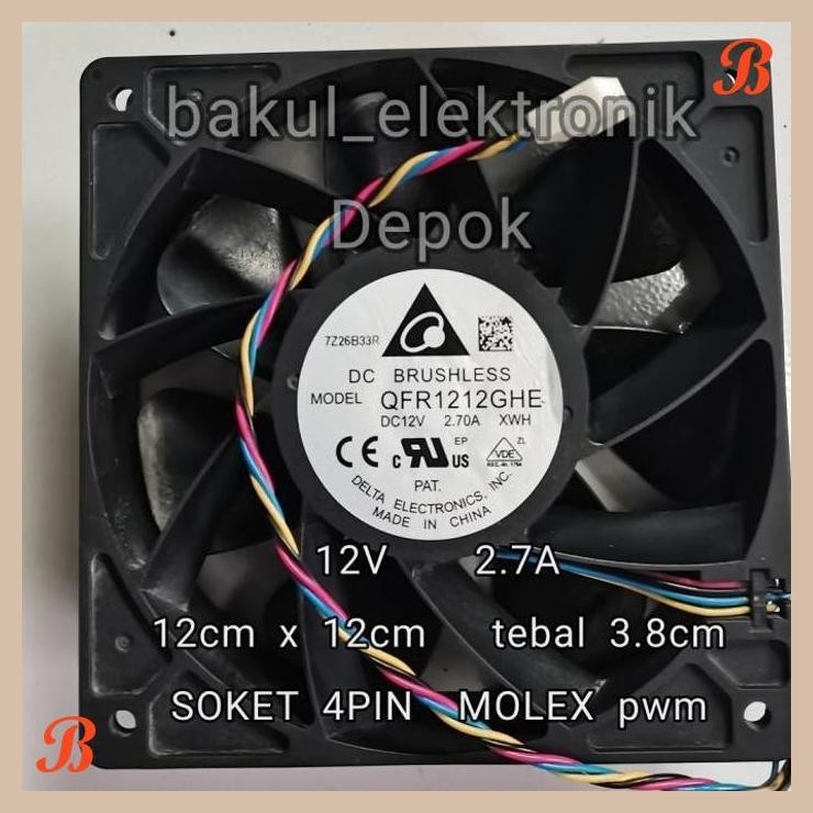 [BLE] FAN PC FAN ANTMINER 12CM DELTA 12V 2.7A
