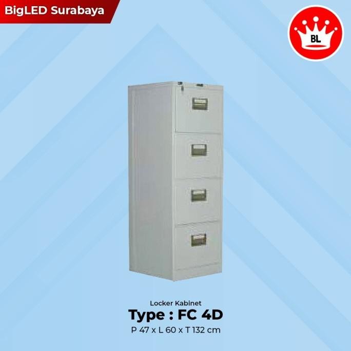 

BEBAS ONGKIR - FILING CABINET LEMARI KANTOR PLAT BESI 4 LACI FOUR DIMENSI