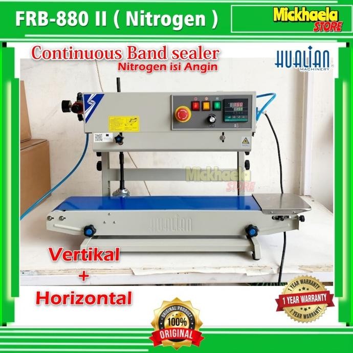 Mesin Press Plastik Isi Angin Nitrogen Mesin Continuous Sealer Vertika