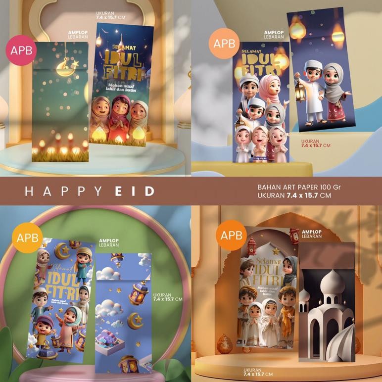 

TERMURAH AMPLOP LEBARAN MURAH (ISI 100 pcs) | BAHAN ARTPAPER 100 GSM | | ADA 4 DESAIN SESUAI TEMA | AMPLOP IDUL FITRI GROSIR Am67