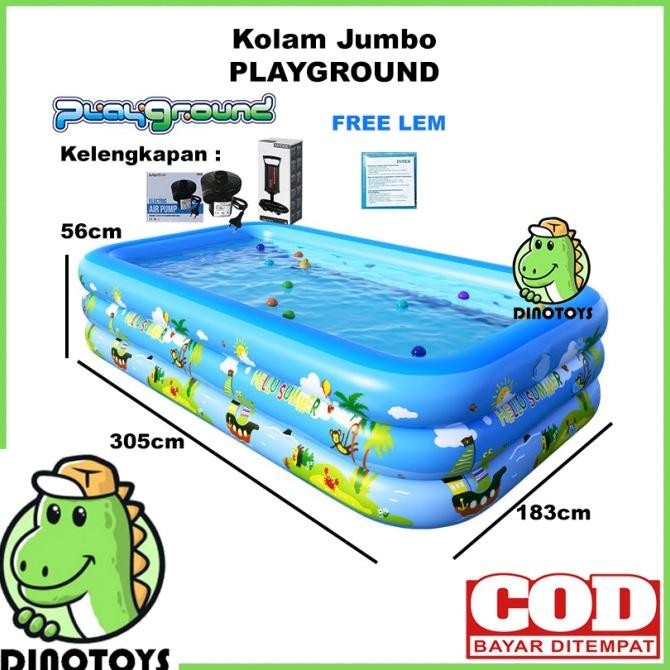 Dinotoys Kolam Renang Anak Portable Ukuran Jumbo Muat Hingga Dewasa