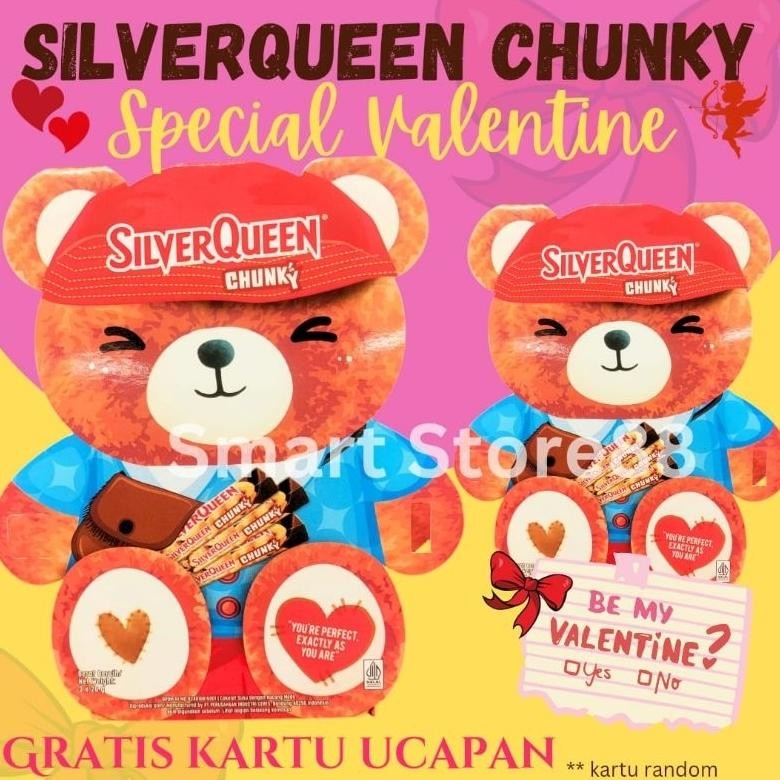 

SALE SILVER QUEEN CHUNKY BAR BEAR VALENTINE EDITION EDISI VALENTINE COKLAT VALENTIN SILVERQUEEN BEAR BERUANG TEDDY lij-56