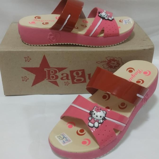 Super Murah, Sandal Anak Wedges Hello Kitty H3 Cm S31-35 Fanta Pink