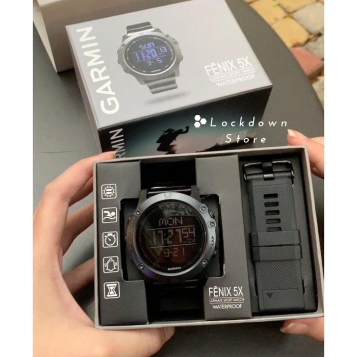 SALE Jam Pria Garmin Fenix 5X Original Full Set / Gift Set