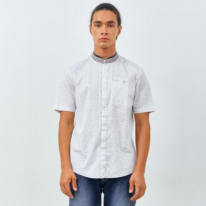 Emba Jeans - Kemeja Koko Lengan Pendek Katun - Aqaba