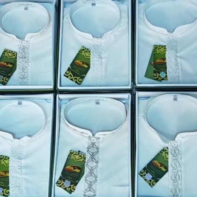 Baju Koko Atlas Lengan Panjang Grosir - Baju Muslim Atlas -Bamus Atlas