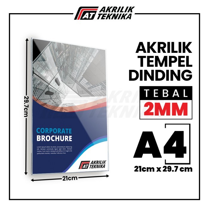 

TEMPAT BROSUR AKRILIK / AKRILIK TEMPEL / SIGN HOLDER AKRILIK A4