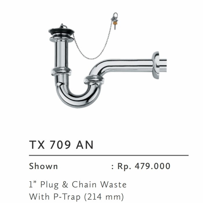 HOT SALE Afur Pembuangan Air Leher Angsa Wastafel Set Pipa Toto TX 709 AN