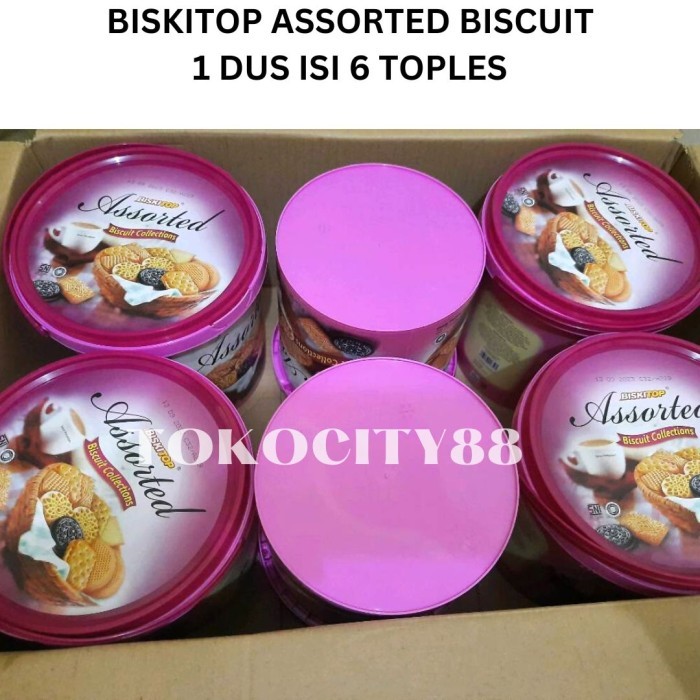 

Biskuit Ember Bulat Biskitop Assorted 400gr / 1 Dus Isi 6 Ember