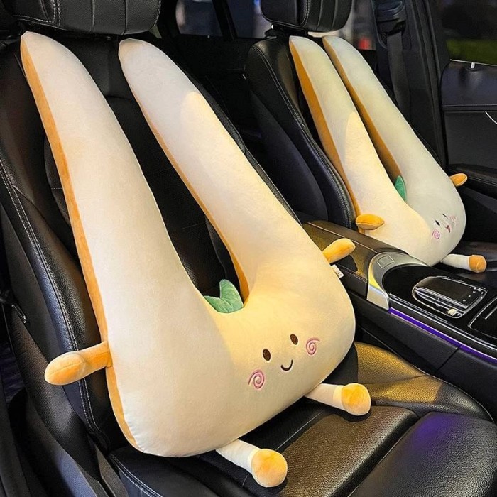 READY STOCK CAR CUSHION CHILDREN'S LUMBAR PILLOW NECK PILLOW CARTOON CUTE HEADREST