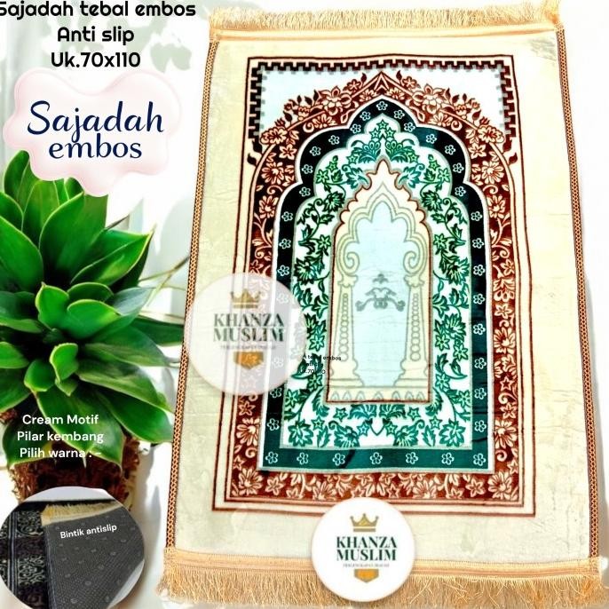 Spesial Sajadah Tebal Turkiye || Sejadah Midi Cream Lembut
