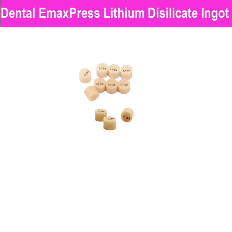 GUMO 10PCS Dental Lab Emax Glass Ceramic Ingots Press Lithium disilicate