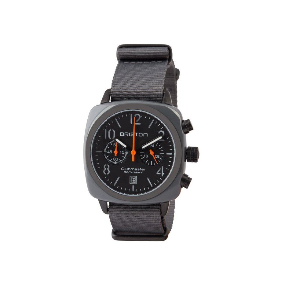 Briston Classic Acetate Chronograph Grey PVD 40mm Jam Tangan Pria
