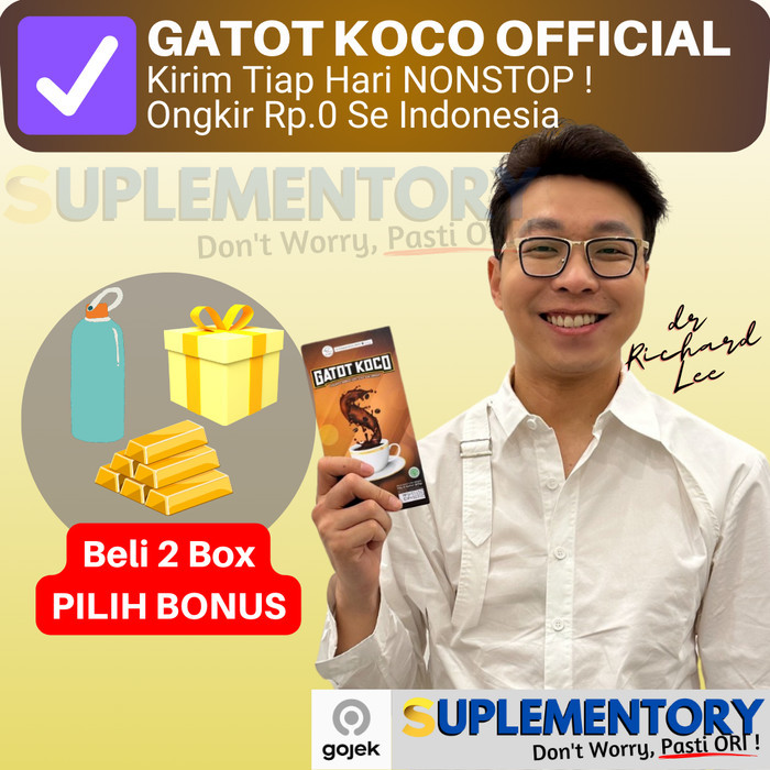 

Kopi Gatot Koco 1 Box isi 5 sachet Dr Hen Richard Lee asli Original