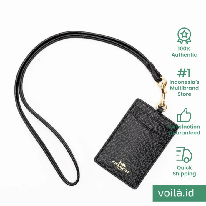 

Coach Lanyard Crossgrained Black