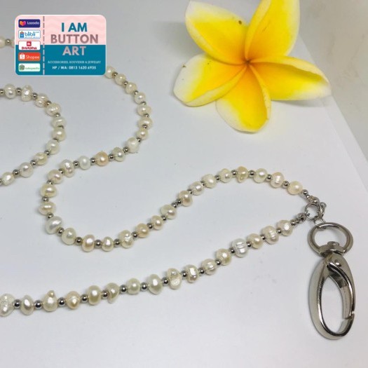 

Strap Lanyard Tali Kalung Gantungan ID Card Mutiara Air Tawar