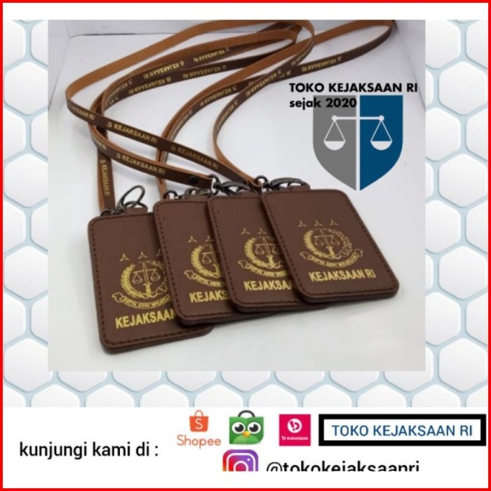 

PROMO! Tempat Id Card Kulit Coklat Kejaksaan Lanyard Kejaksaan