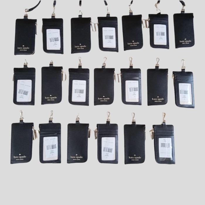 

TERBARU! Kate Spade Staci Cardcase Lanyard Leather Black