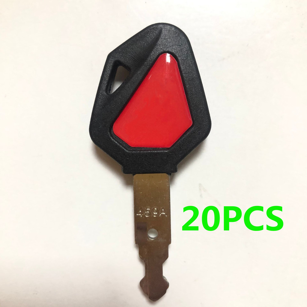 VISCO 20Pcs Red Ignition Logo Key 459A Kubota Skid Steer Track Loader & Mini Excavator Ignition Key 