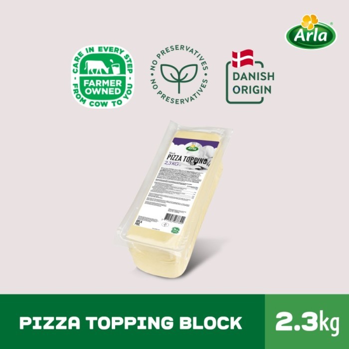 

MOZZARELLA CHEESE TOPPING PIZZA ARLA 2.3KG - KEJU MOZARELLA ARLA 2.3KG