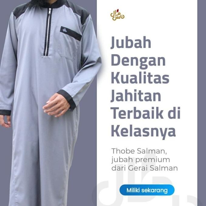 Jubah Pria Gamis Pria Baju Muslim Model Thobe Salman Original Terlaris