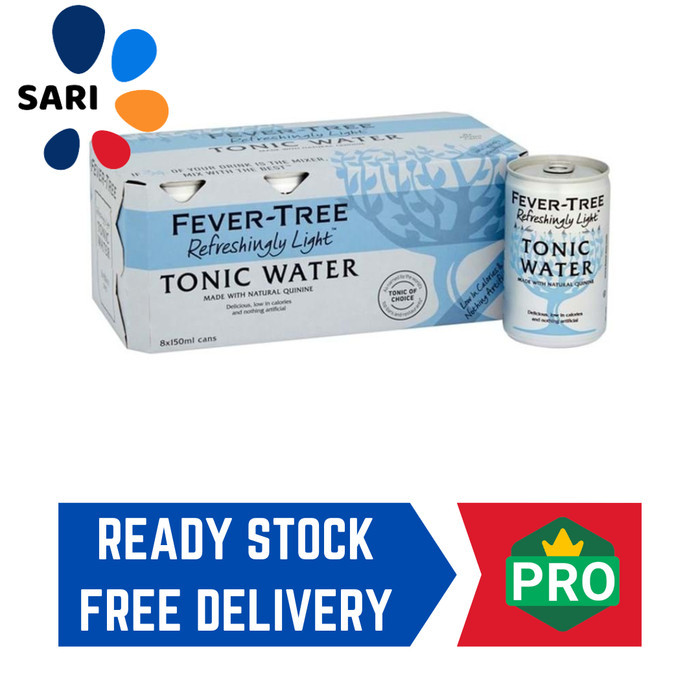 

Fever Tree Refreshingly Light Indian Tonic Water Can - Pack 8 x 150ml