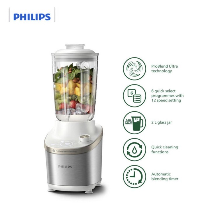 

PHILIPS High Speed Digital Blender 7000 Series - HR3760 1500W 12 Level Speed, Problend Ultra