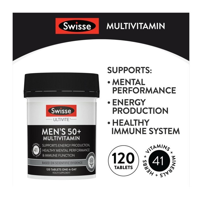 

Swisse Men's Ultivite 50+ Multivitamin Tablets 120 per pack