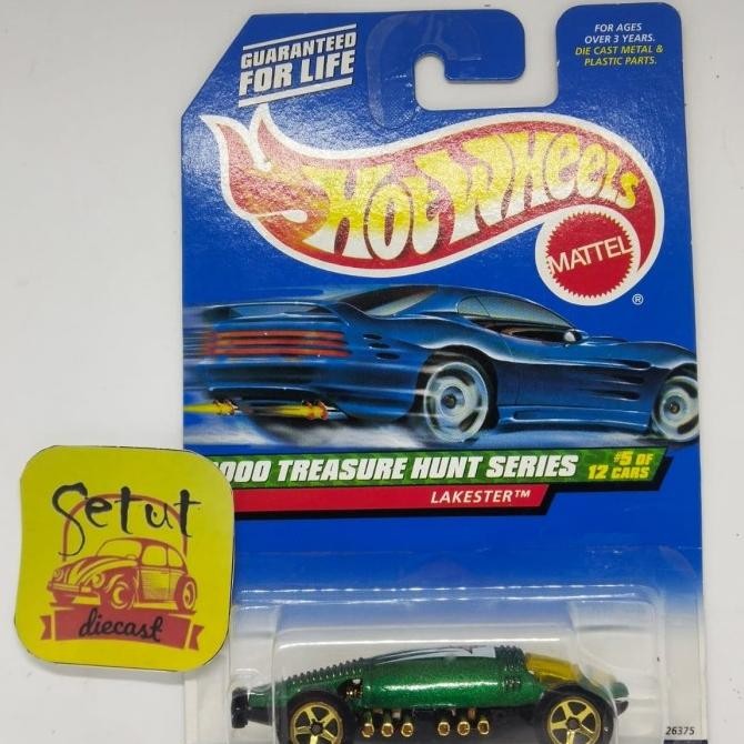HOT WHEELS HOTWHEELS TREASURE HUNT TH REG LAKESTER BLUE CARD RARE