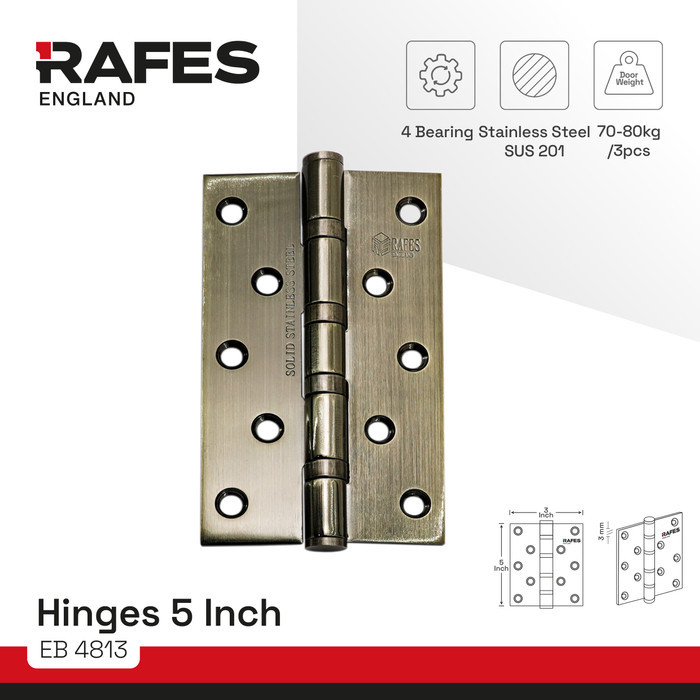 RAFES ENGSEL 5 INCH - ANTIQUE BRASS - STAINLESS STEEL SUS 201