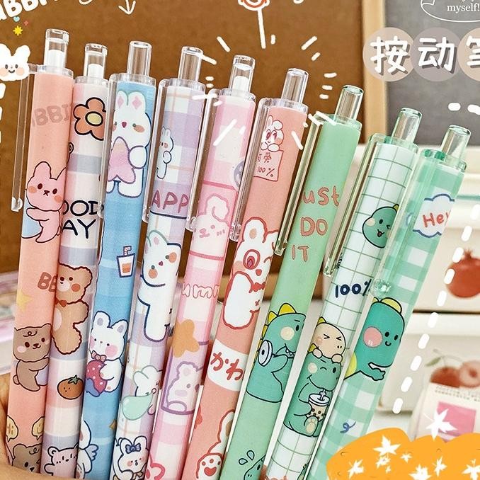 

Gel Motif Dino Girl Lucu Imut Pul Gel Ballpoint Bul Bolpoin Bolpoint Cute