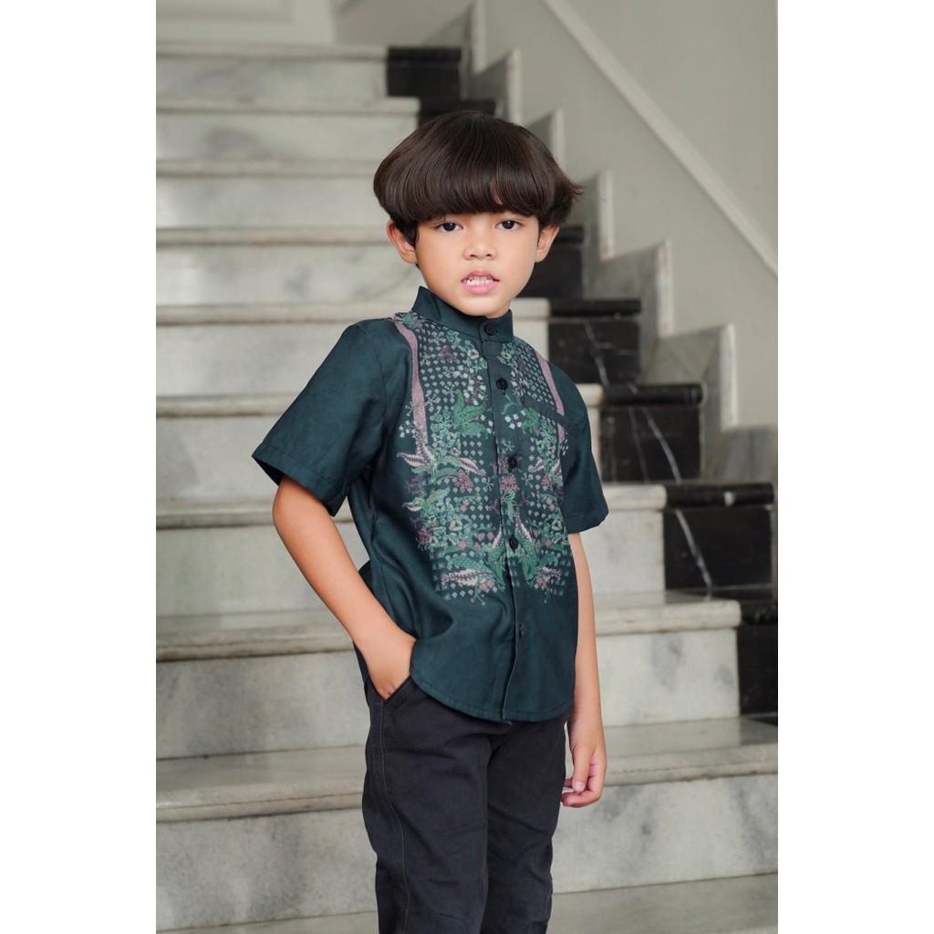 Benang Jarum - Serenity Soiree Kids Shirt - Midnight