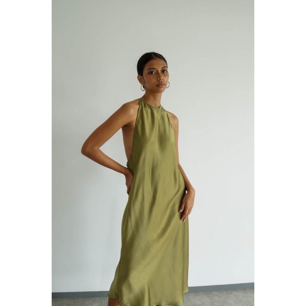 PAFON Odette Dress - Moss Green PAFON