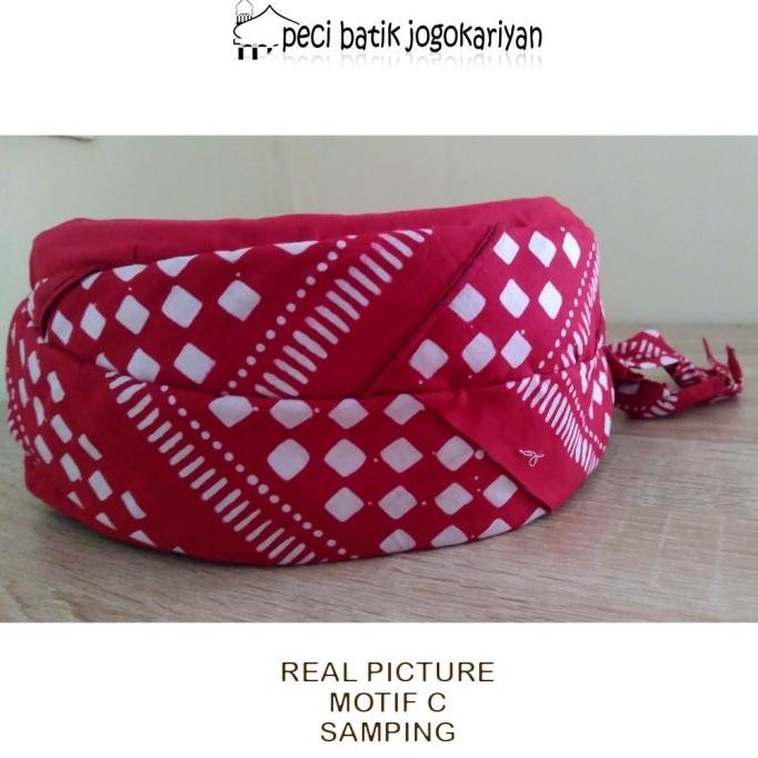 Spesial Peci Batik Jogokariyan Jogokaryan Motif Poleng Merah Putih Kopeah