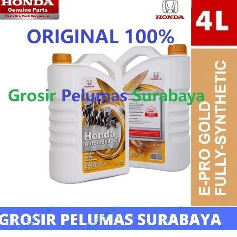 ORIGINAL oli mobil HONDA epro e-pro gold 0w-20 0w20 0w/20 galon 4ltr