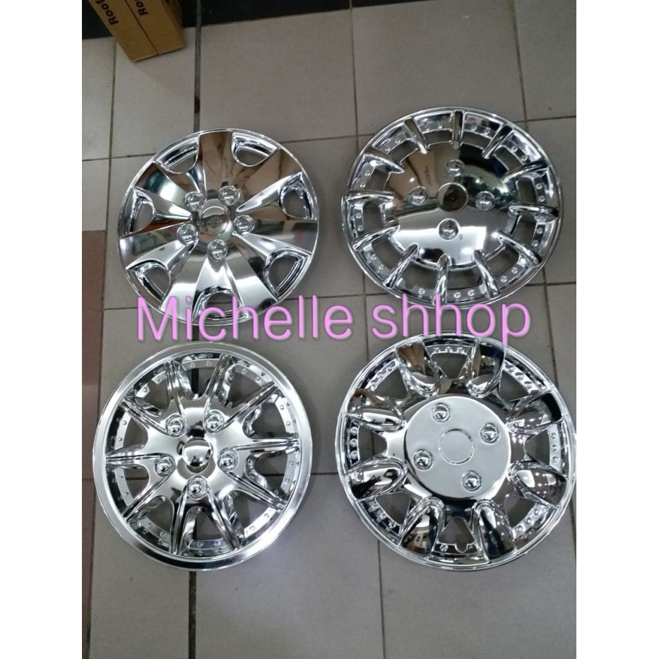 Cover Dop Velg Chrome Ukuran 13 Inch Mobil Futura