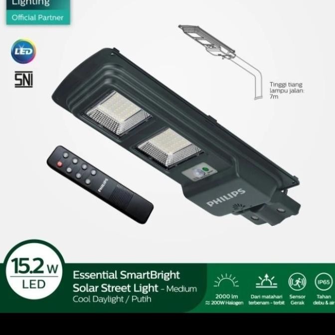 Philips Lampu Jalan Pju Solar Tenaga Surya Brc 010 20/765 Pertukangan