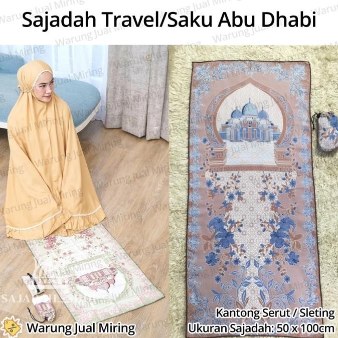 Sajadah Travel Saku Abu Dhabi Souvenir Kantong Pouch Dompet Tas Kecil Berkualitas