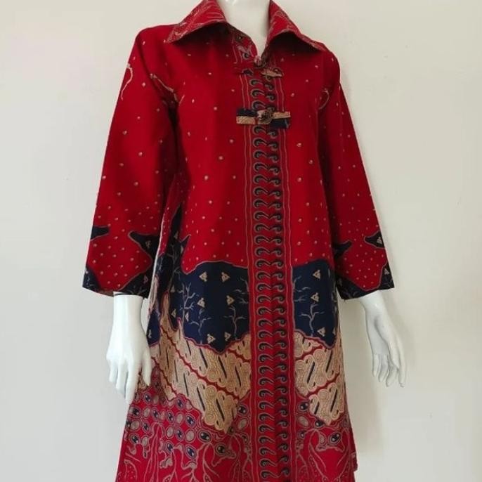 Tunik dan dress batuk solo / batik sragen / batik widya kusuma halus
