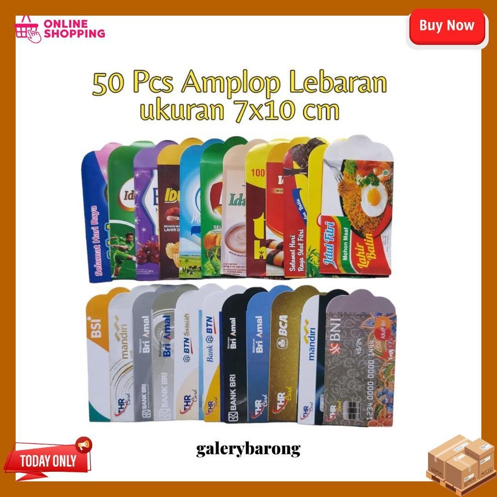

Amplop Lebaran Motif Unik Isi 50 Lembar ( Ukuran 7X10 Cm ) Bisa Cod