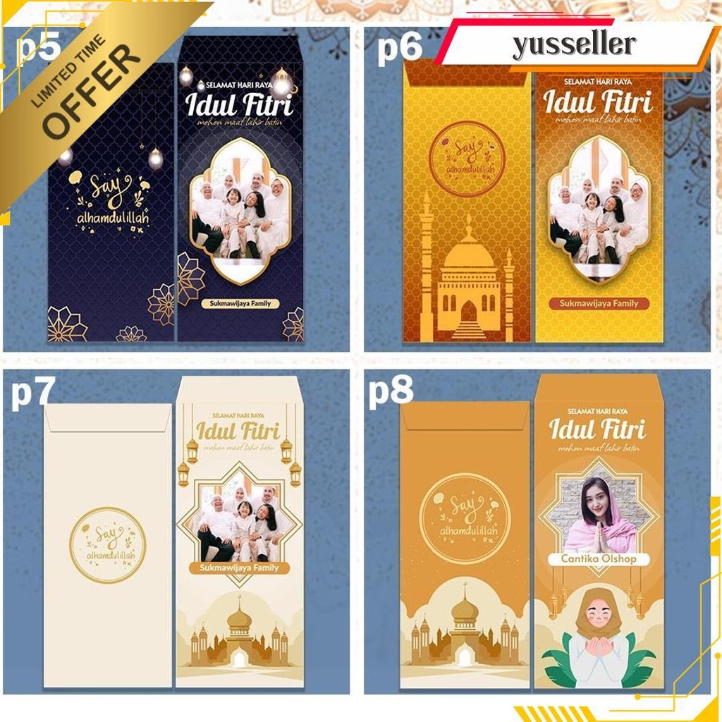

Amplop Lebaran Custom Pakai Foto Keluarga Dll Bisa Cod