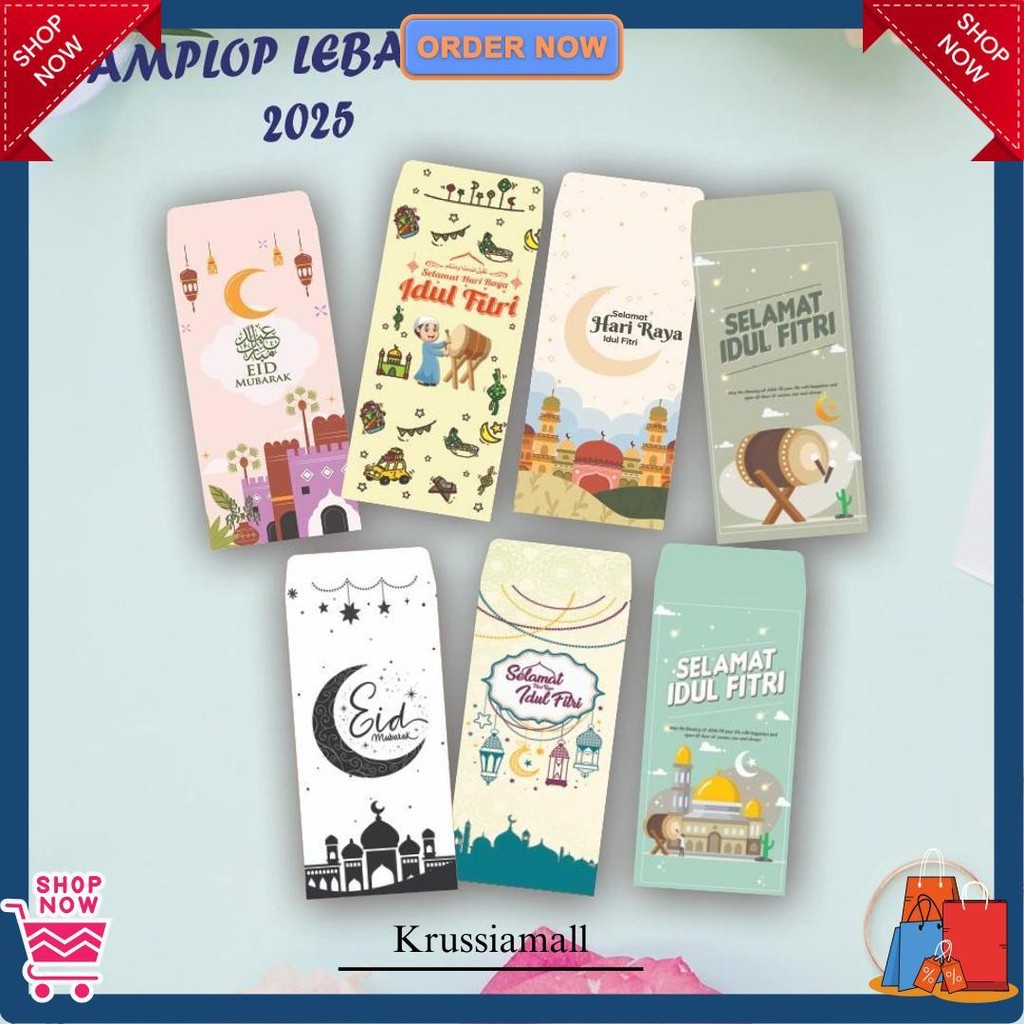 

(10 Pcs) Amplop Lebaran/Eid Mubarak/Ramadan Kareem/Idul Fitri/Amplop Angpao/Amplop Lebaran Gratis Ongkir