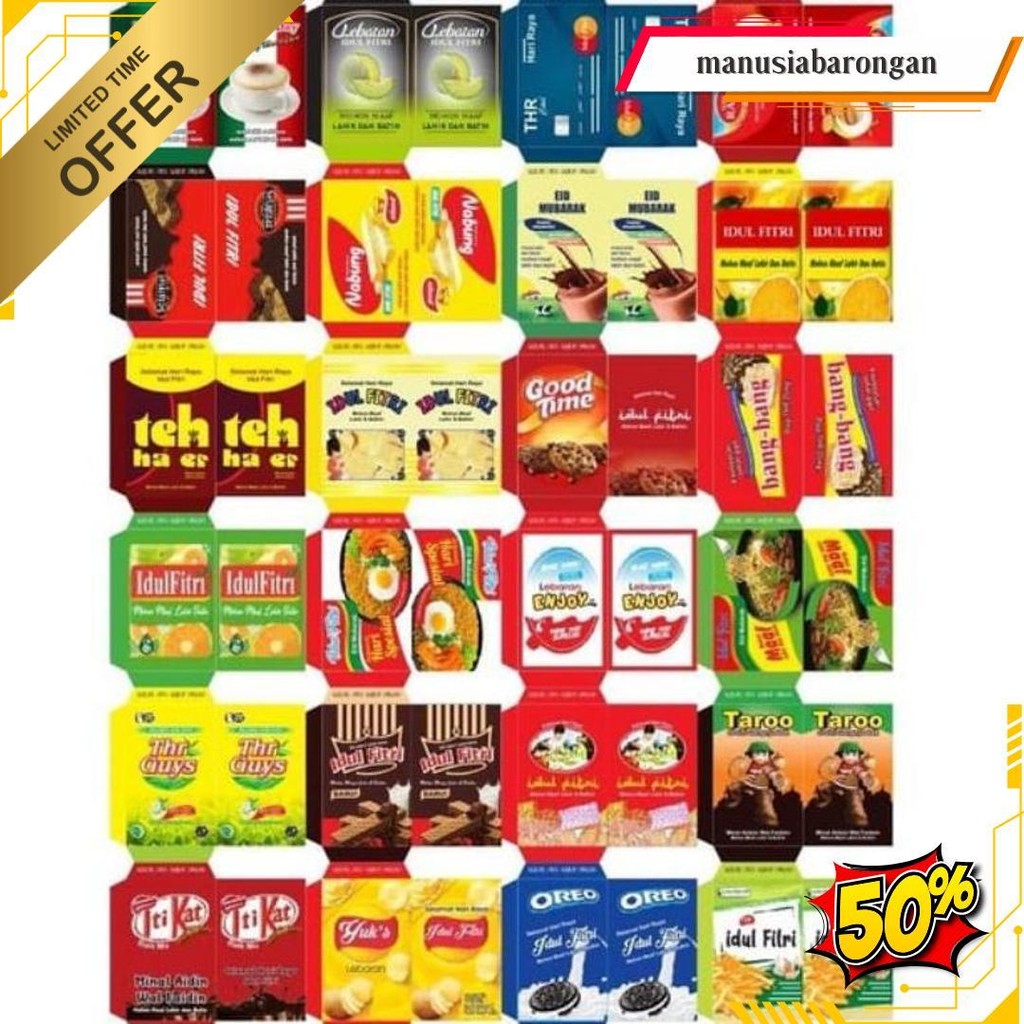 

100 Lembar Amplop Mini Snack Viral,Amplop Lebaran/Ampao Dapat 10 Motif Murah Original Produk