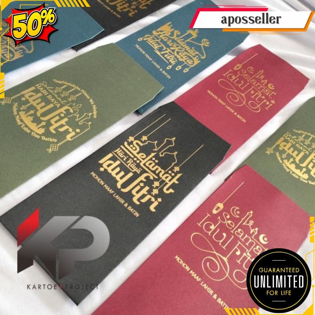 

Amplop Idul Fitri Premium Uang Tanpa Lipat Ukuran 7,5 X 16 Cm / Amplop Lebaran Premium Gratis Ongkir
