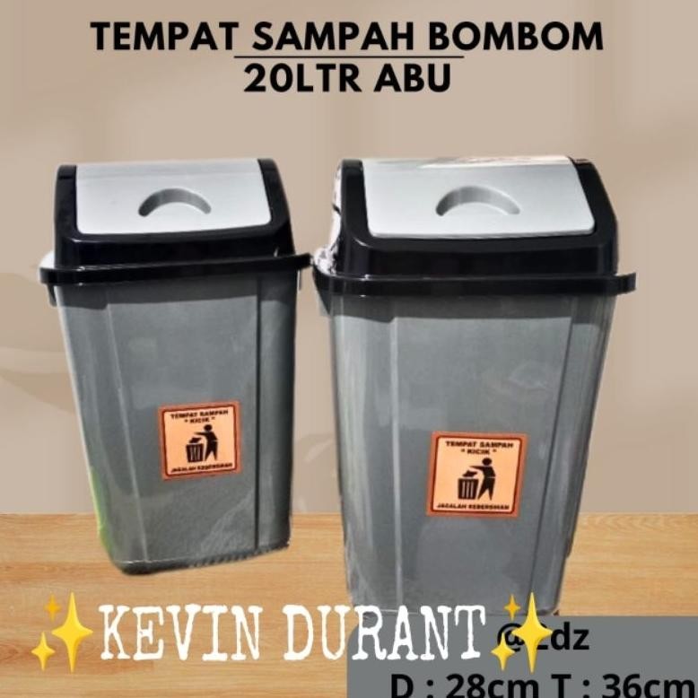 fx-23 ( KD1 ) Tempat Sampah Hitam 20lt / Tempat Sampah Hitam Jumbo / Tempat Sampah Hitam Bombom / Te
