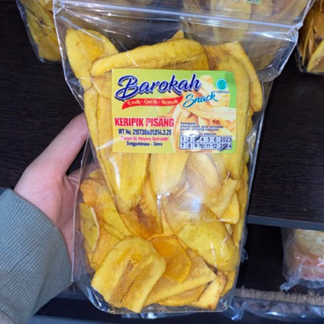 

HOT Keripik Pisang Original Asin Merk Barokah