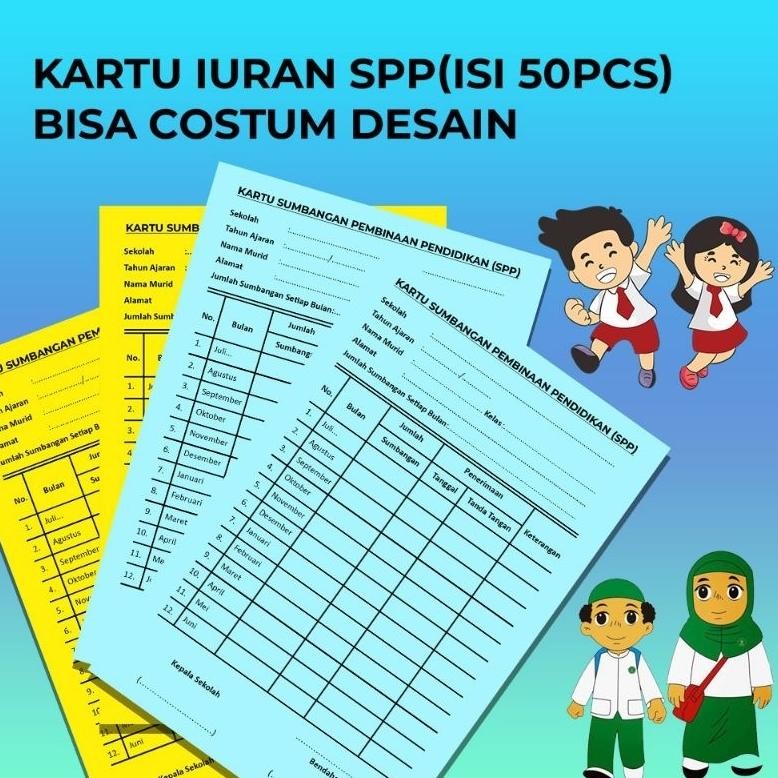 

Kartu iuran SPP ( isi 50pcs)